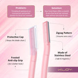 KLOY Facial Razor for Women | SEALED PACK | Instant & Pain Free Hair Removal (Pack of 3)