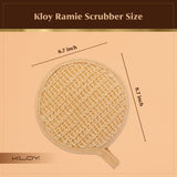 KLOY Natural Ramie Bath Loofah Scrubber Exfoliator, Made of 100% Natural Ramie Fibre (Pack of 1)