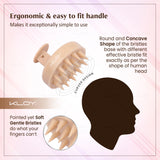 KLOY Round Hair Scalp Massager Shampoo Brush, Super Soft Bristles,  Anti-Dandruff-Textured Beige