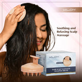 KLOY Round Hair Scalp Massager Shampoo Brush, Super Soft Bristles,  Anti-Dandruff-Textured Beige