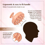 KLOY Round Hair Scalp Massager Shampoo Brush, Super Soft Bristles,  Anti-Dandruff-Textured Peach