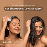 KLOY Round Hair Scalp Massager Shampoo Brush, Super Soft Bristles,  Anti-Dandruff-Textured Peach