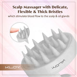 KLOY Round Hair Scalp Massager Shampoo Brush, Super Soft Bristles,  Anti-Dandruff-Textured White