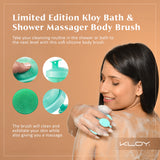 KLOY Bath & Shower Massager Body Brush With Soft Silicone Bristles (Green)