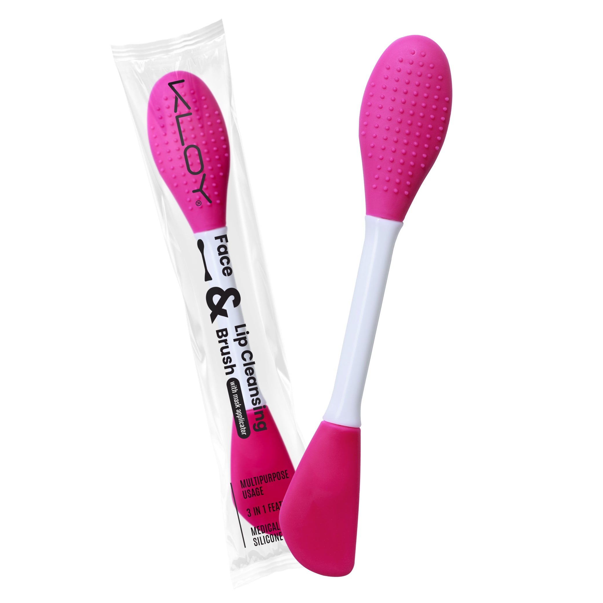 KLOY Silicone Face Mask Applicator & Lip Cleansing Brush Made With Ultra Hygienic Soft Silicone bristle for Gentle Exfoliation