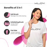 KLOY Silicone Face Mask Applicator & Lip Cleansing Brush Made With Ultra Hygienic Soft Silicone bristle for Gentle Exfoliation
