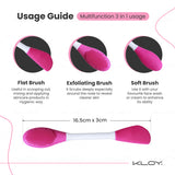 KLOY Silicone Face Mask Applicator & Lip Cleansing Brush Made With Ultra Hygienic Soft Silicone bristle for Gentle Exfoliation