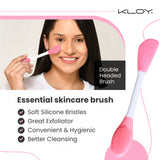 KLOY Silicone Face Mask Applicator & Lip Cleansing Brush Made With Ultra Hygienic Soft Silicone bristle for Gentle Exfoliation
