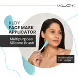 KLOY Silicone Face Mask Applicator & Lip Cleansing Brush Made With Ultra Hygienic Soft Silicone bristle for Gentle Exfoliation