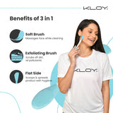 KLOY Silicone Face Mask Applicator & Lip Cleansing Brush Made With Ultra Hygienic Soft Silicone bristle for Gentle Exfoliation