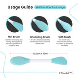 KLOY Silicone Face Mask Applicator & Lip Cleansing Brush Made With Ultra Hygienic Soft Silicone bristle for Gentle Exfoliation