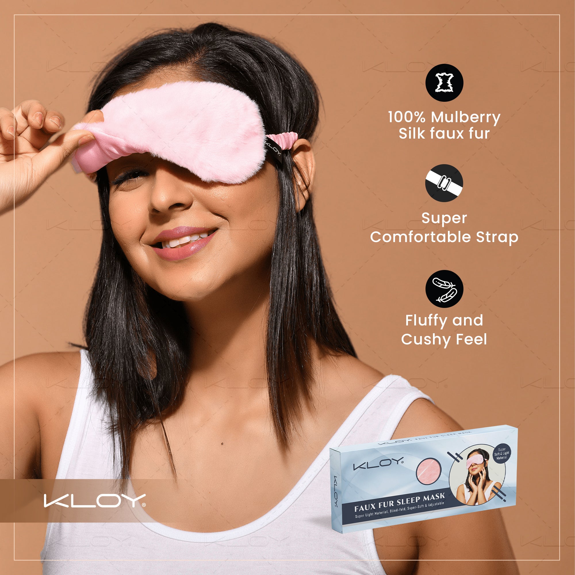 KLOY 100% Mulberry Silk Sleep Eye Mask, Super Smooth for Blind Fold