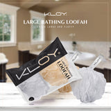 KLOY Large Bath Loofah Sponge Scrubber Exfoliator for High Lather Cleansing, pack of 2 (Peach and Blue)