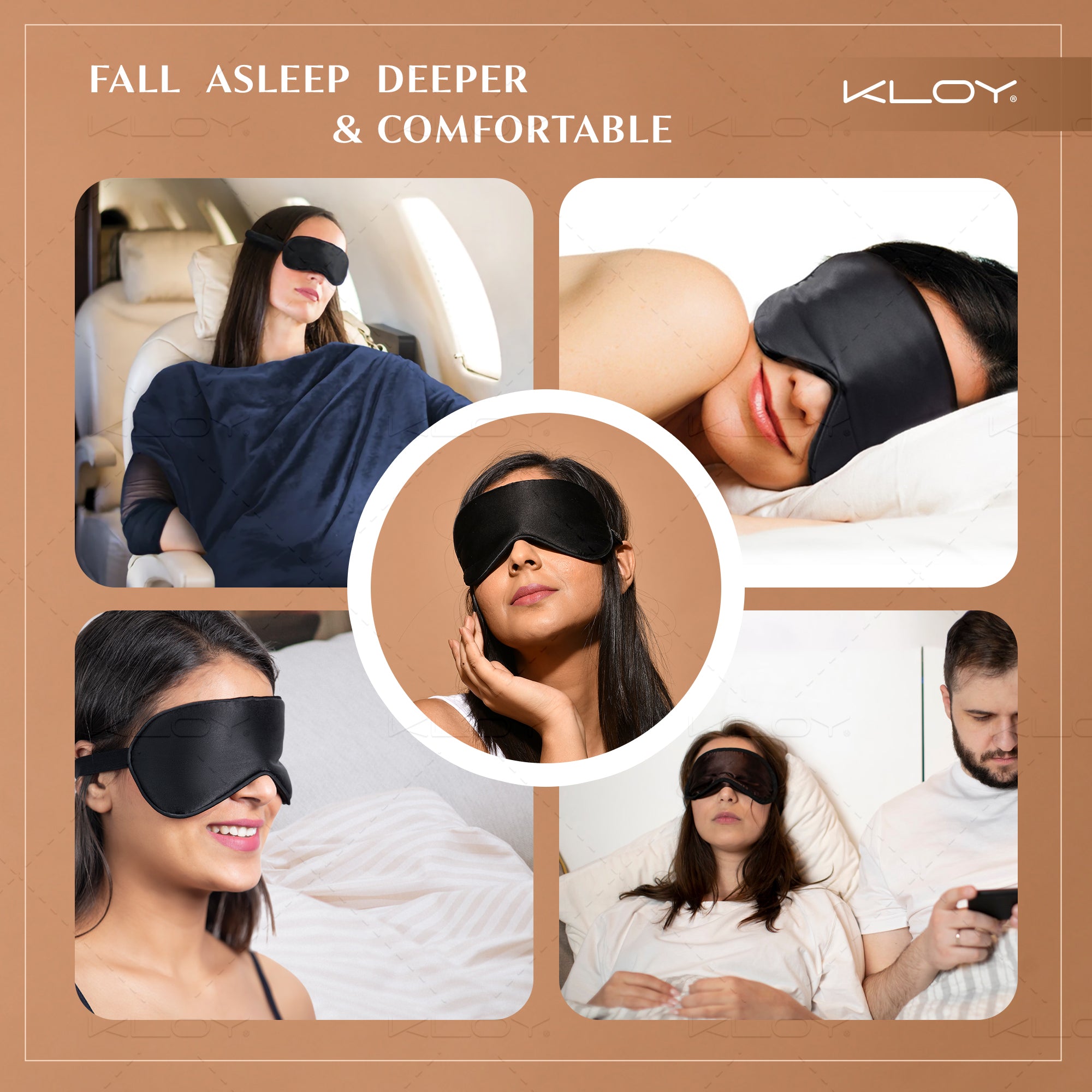 KLOY 100% Mulberry Silk Sleep Eye Mask, Super Smooth for Blind Fold