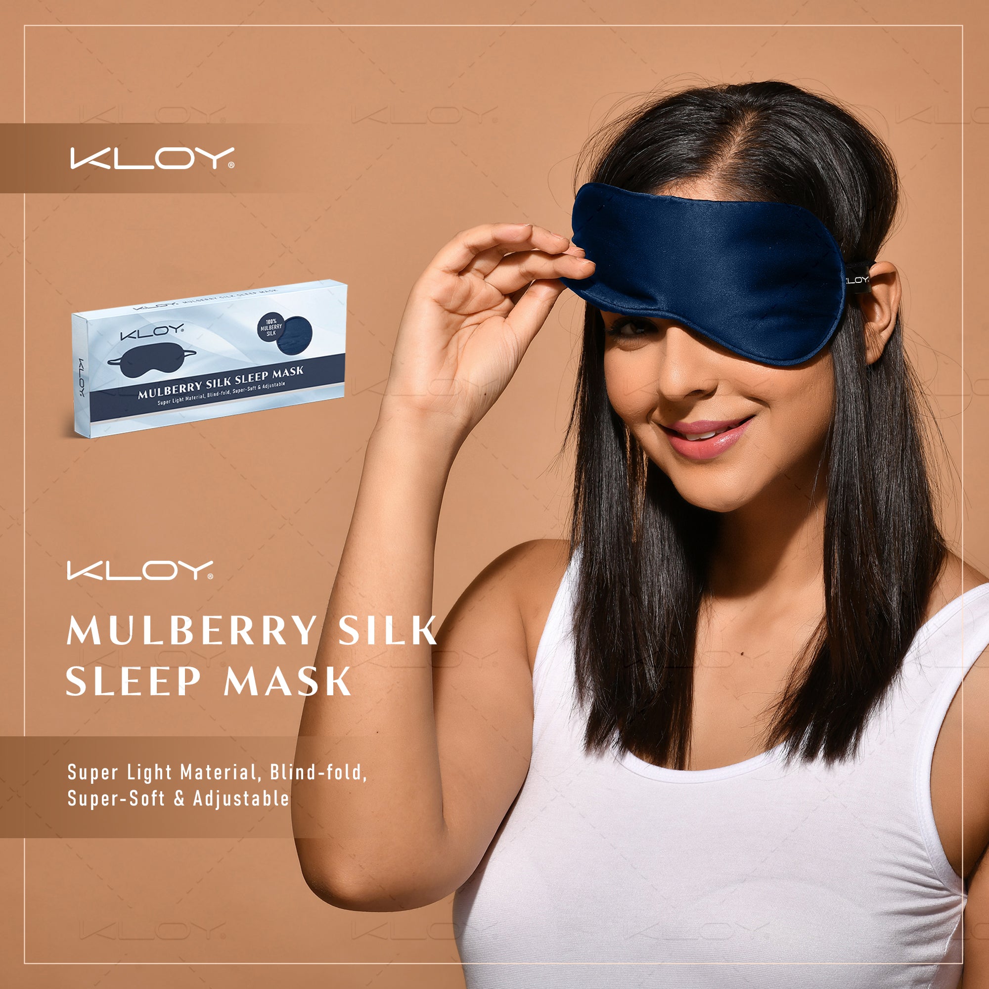 KLOY 100% Mulberry Silk Sleep Eye Mask, Super Smooth for Blind Fold