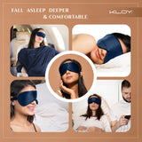 KLOY 100% Mulberry Silk Sleep Eye Mask, Super Smooth for Blind Fold