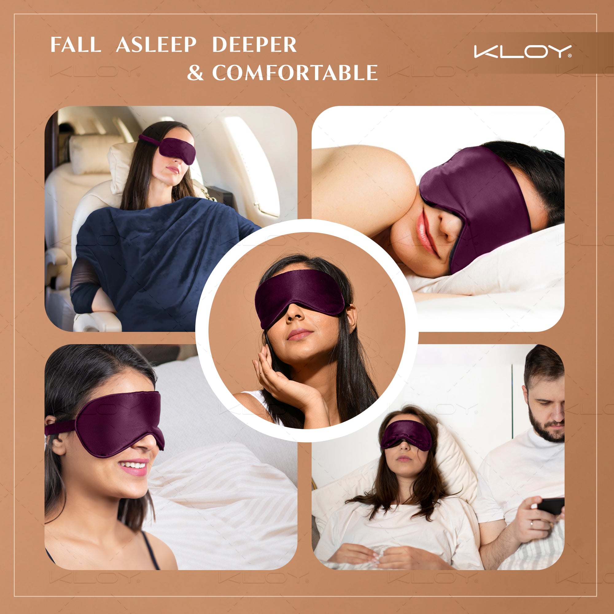 KLOY 100% Mulberry Silk Sleep Eye Mask, Super Smooth for Blind Fold