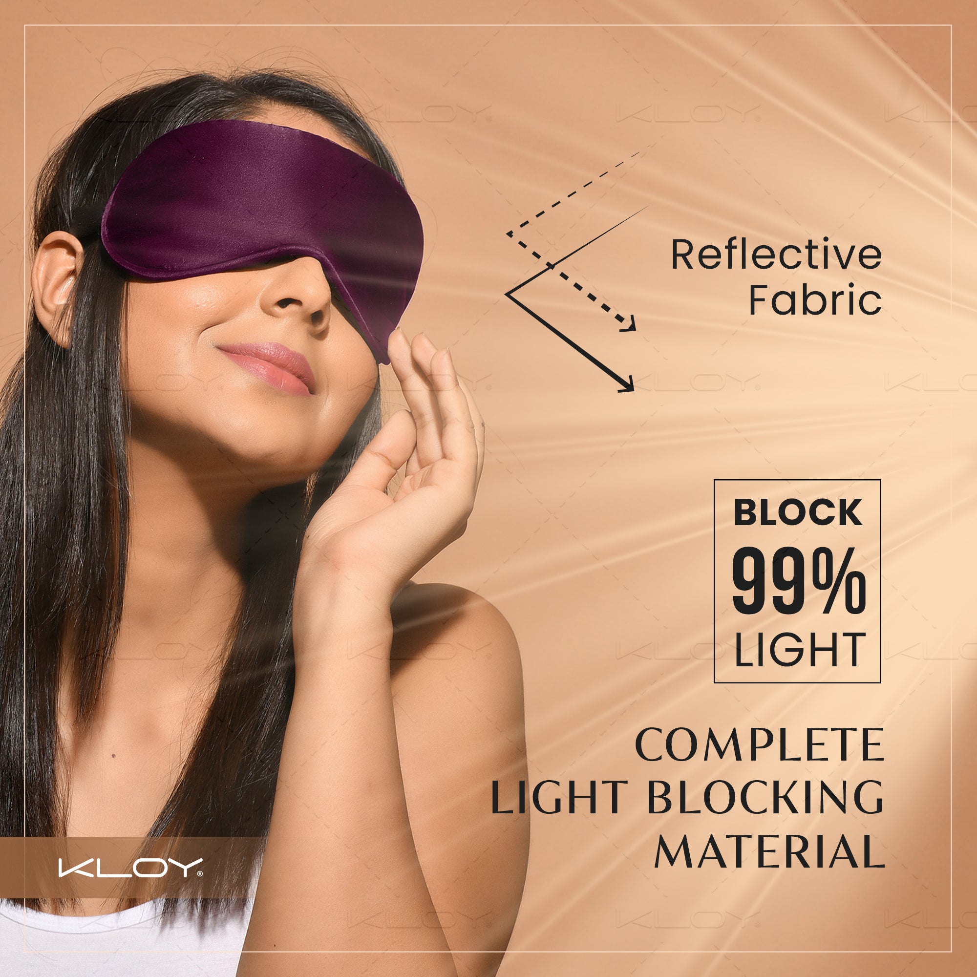 KLOY 100% Mulberry Silk Sleep Eye Mask, Super Smooth for Blind Fold