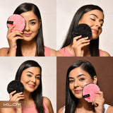 KLOY Reusable Multipurpose Makeup Removal Facial Cleansing Pads, Pink & Black, Safe for Dry & Sensitive Skin (Pack of 2)