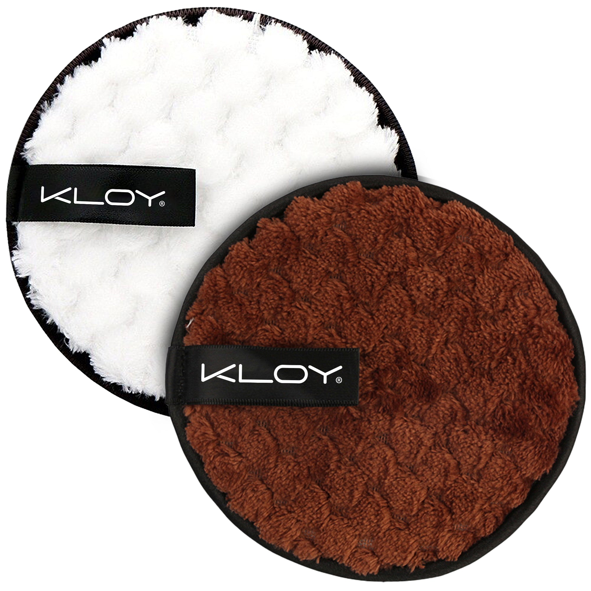 KLOY Reusable Multipurpose Makeup Removal Facial Cleansing Pads, Pink & Black, Safe for Dry & Sensitive Skin (Pack of 2)