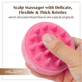 KLOY Round Hair Scalp Massager Shampoo Brush, Super Soft Bristles,  Anti-Dandruff-Textured Pink