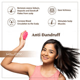 KLOY Round Hair Scalp Massager Shampoo Brush, Super Soft Bristles,  Anti-Dandruff-Textured Pink