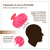 KLOY Round Hair Scalp Massager Shampoo Brush, Super Soft Bristles,  Anti-Dandruff-Textured Pink