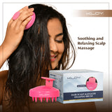 KLOY Round Hair Scalp Massager Shampoo Brush, Super Soft Bristles,  Anti-Dandruff-Textured Pink