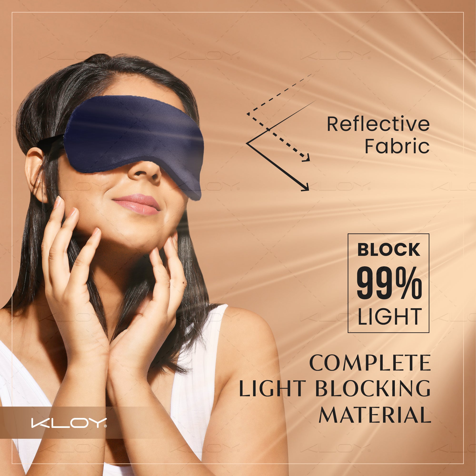 KLOY 100% Mulberry Silk Sleep Eye Mask, Super Smooth for Blind Fold