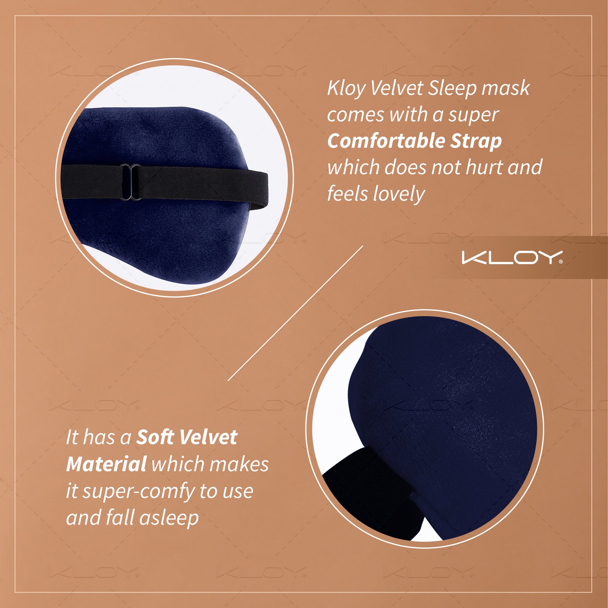 KLOY 100% Mulberry Silk Sleep Eye Mask, Super Smooth for Blind Fold