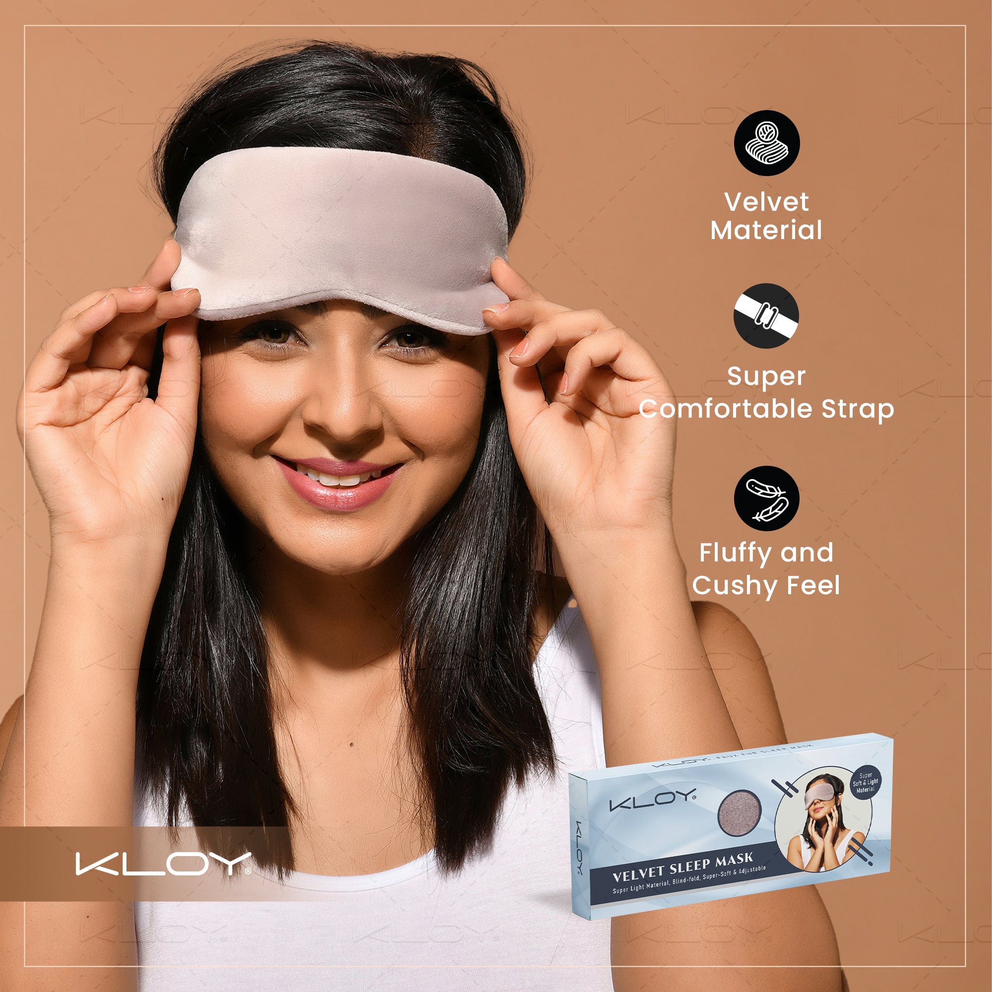 KLOY 100% Mulberry Silk Sleep Eye Mask, Super Smooth for Blind Fold