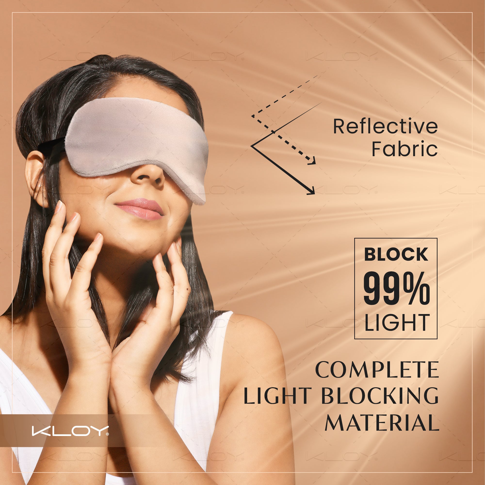KLOY 100% Mulberry Silk Sleep Eye Mask, Super Smooth for Blind Fold