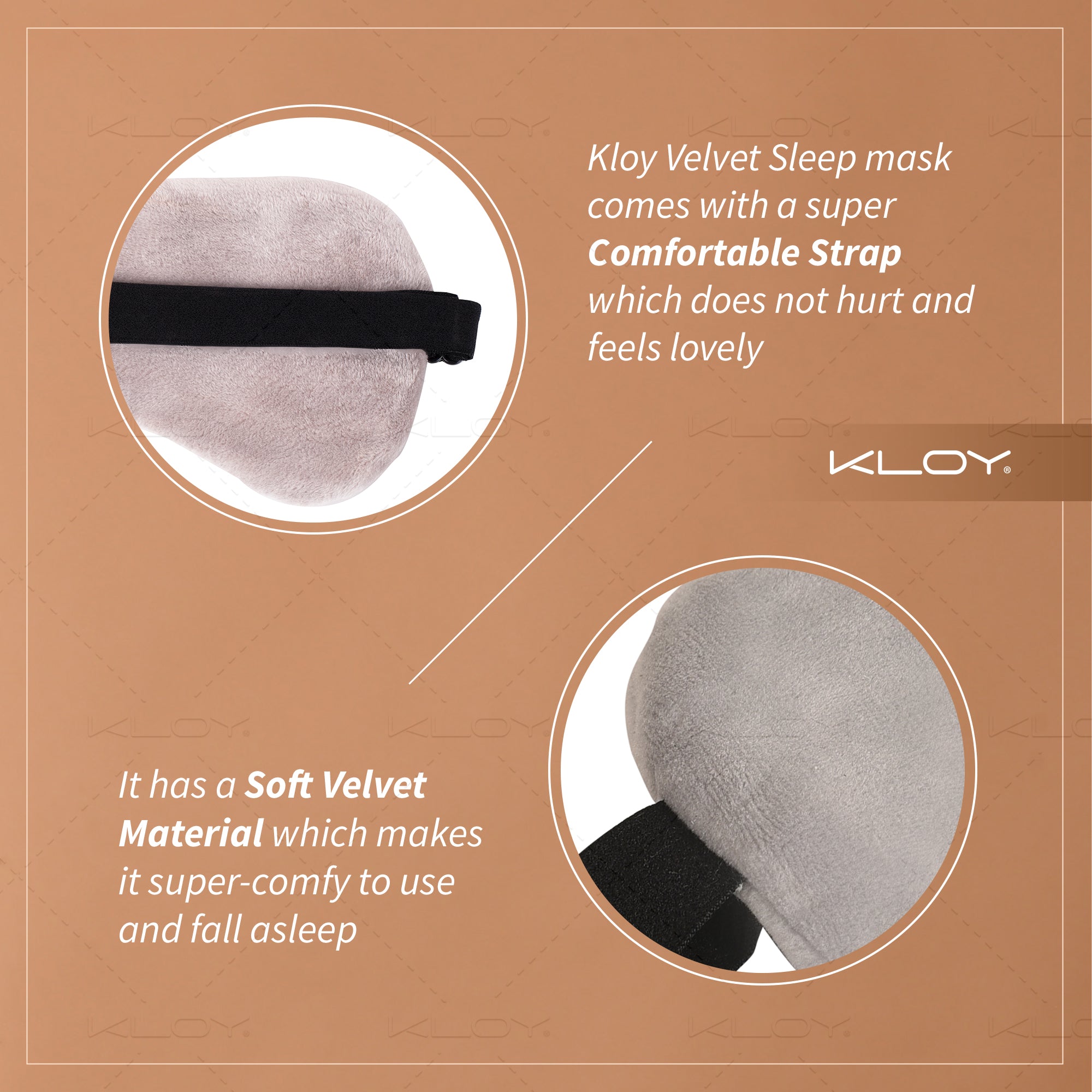 KLOY 100% Mulberry Silk Sleep Eye Mask, Super Smooth for Blind Fold