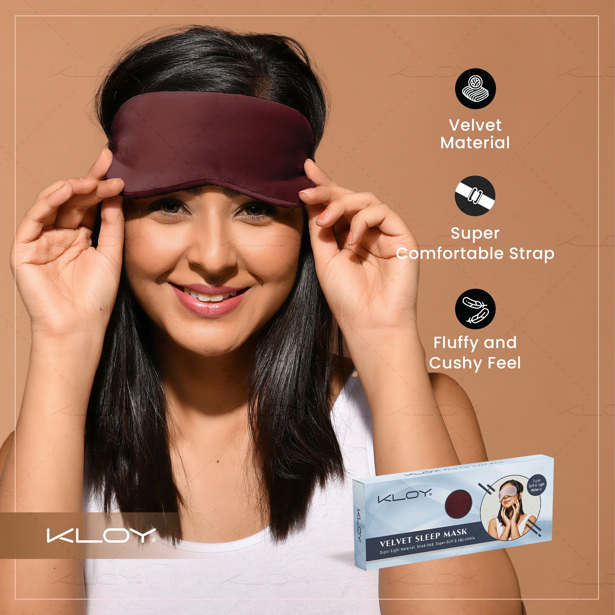 KLOY 100% Mulberry Silk Sleep Eye Mask, Super Smooth for Blind Fold