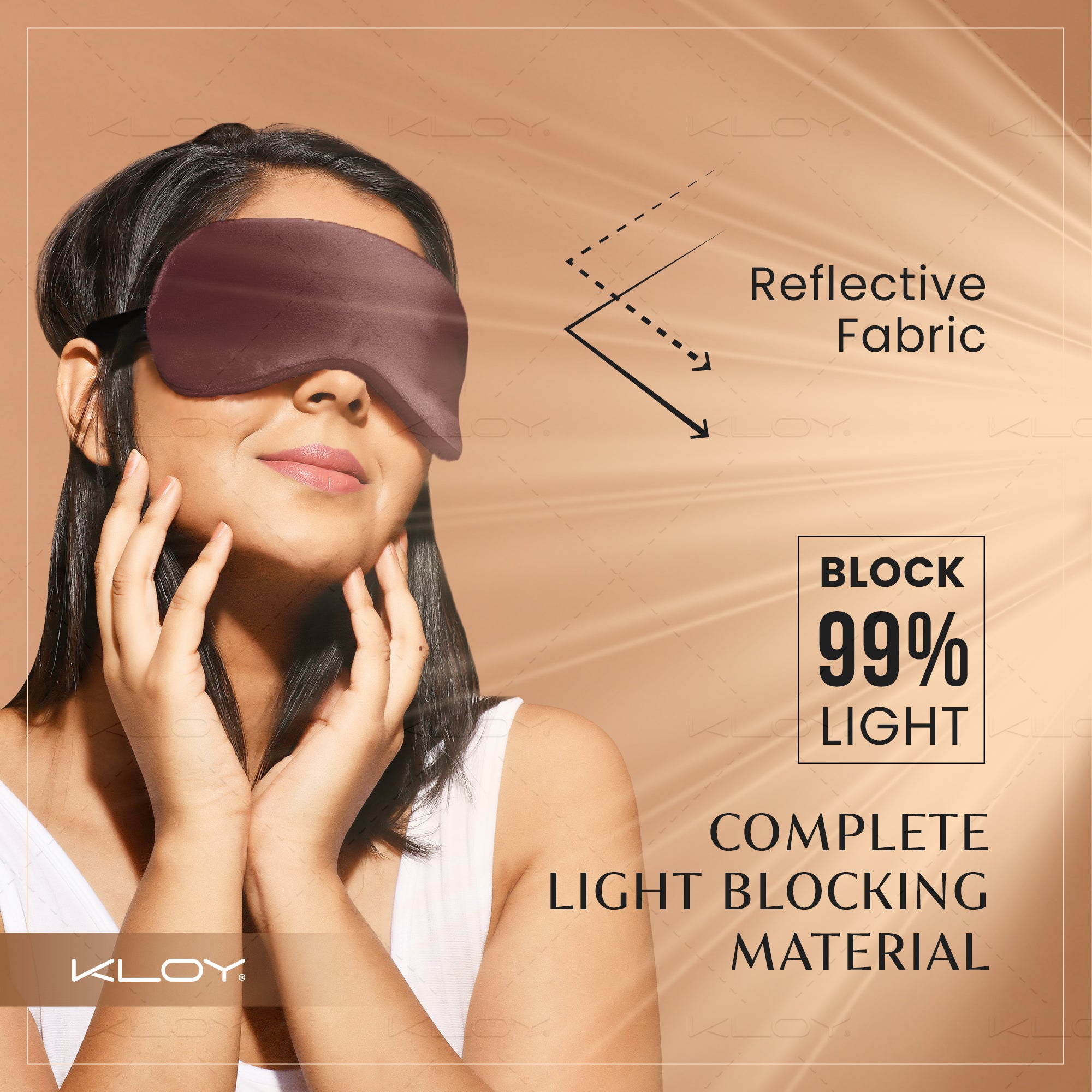 KLOY 100% Mulberry Silk Sleep Eye Mask, Super Smooth for Blind Fold