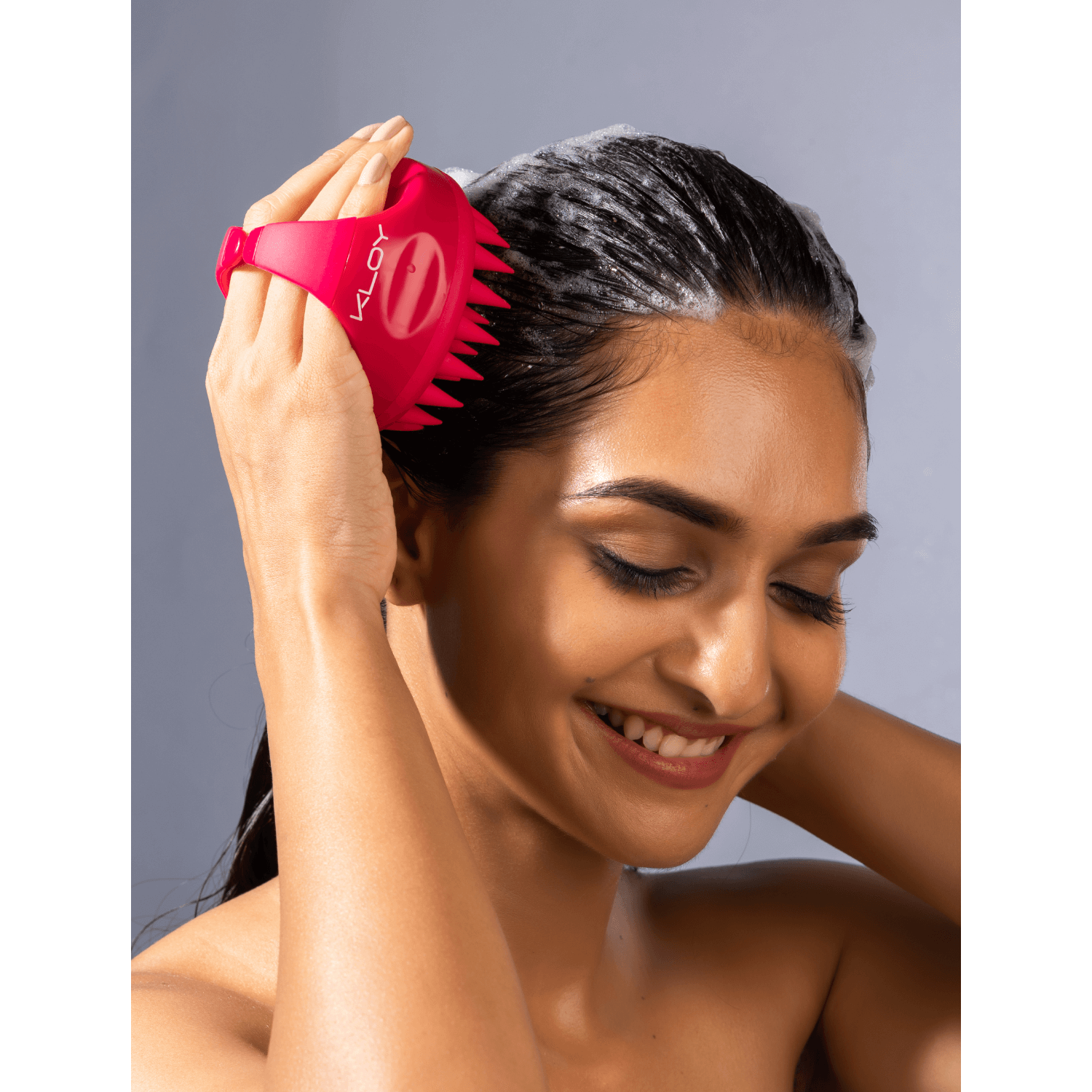 Kloy Hair Massage Brush - Red