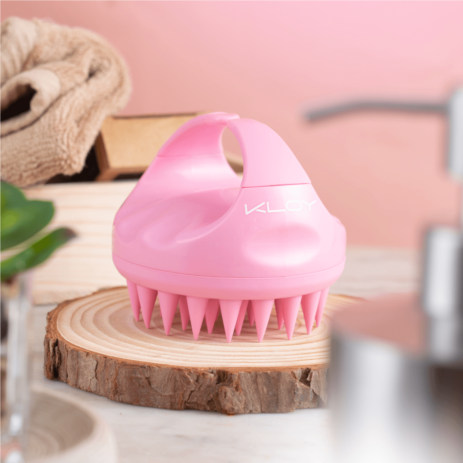 Kloy Hair Massage Brush - Pink