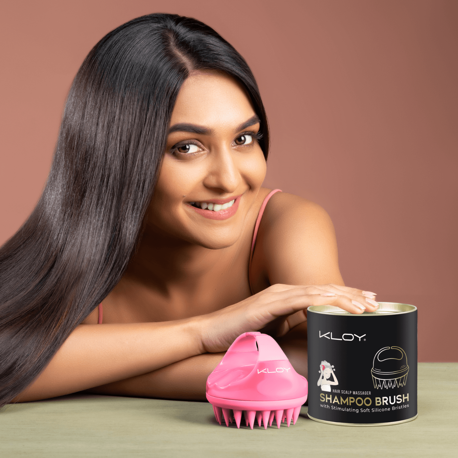 Combo of Kloy Hair Massage Brush - Sky Blue & Pink