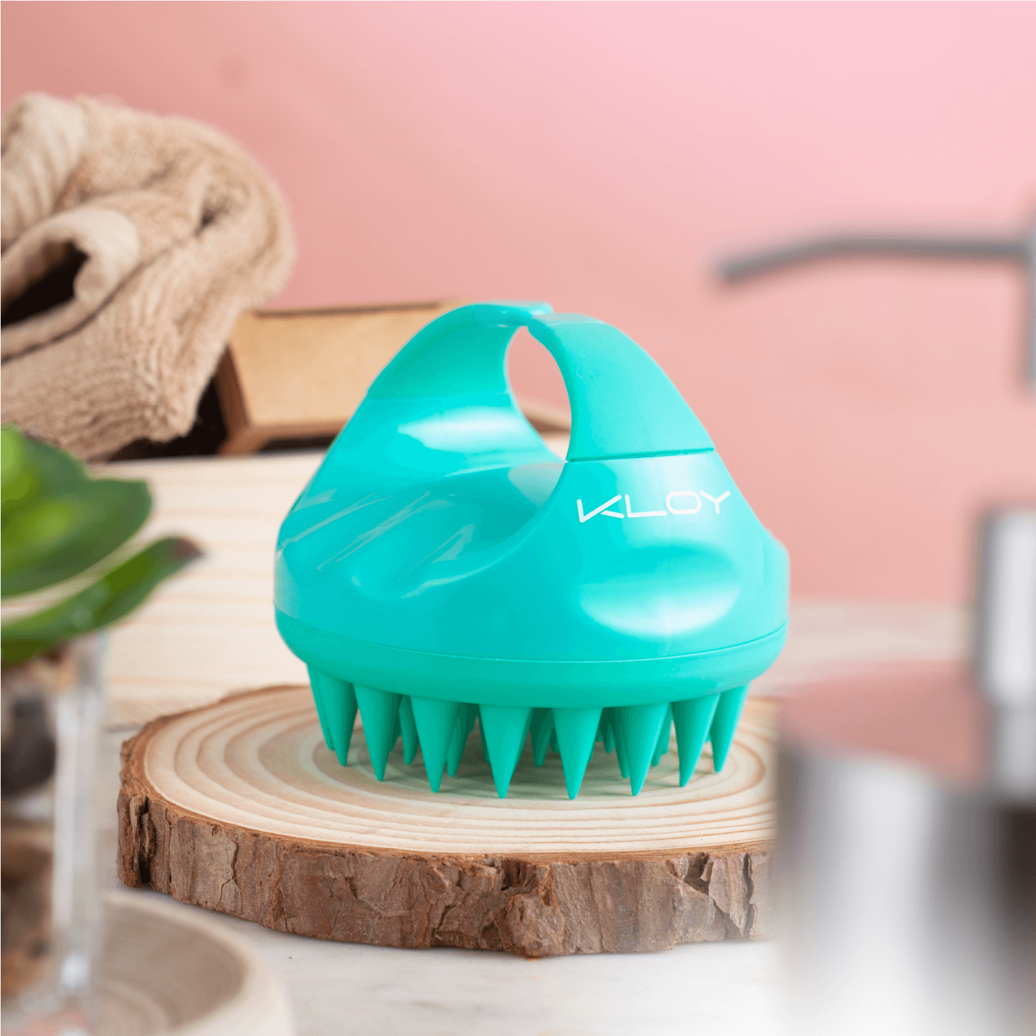 Combo of Kloy Hair Massage Brush - Green & Purple