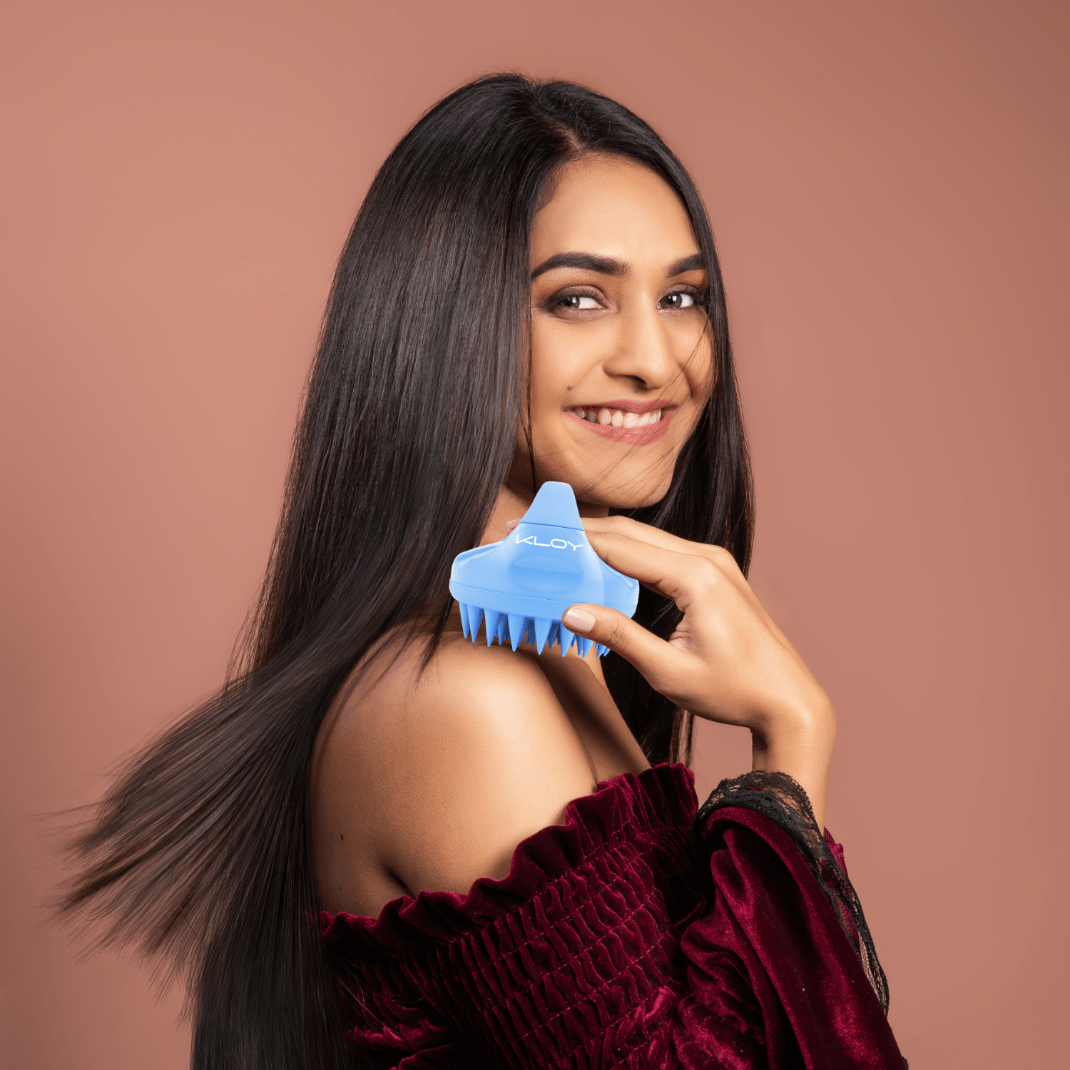 Combo of Kloy Hair Massage Brush - Sky Blue & Pink