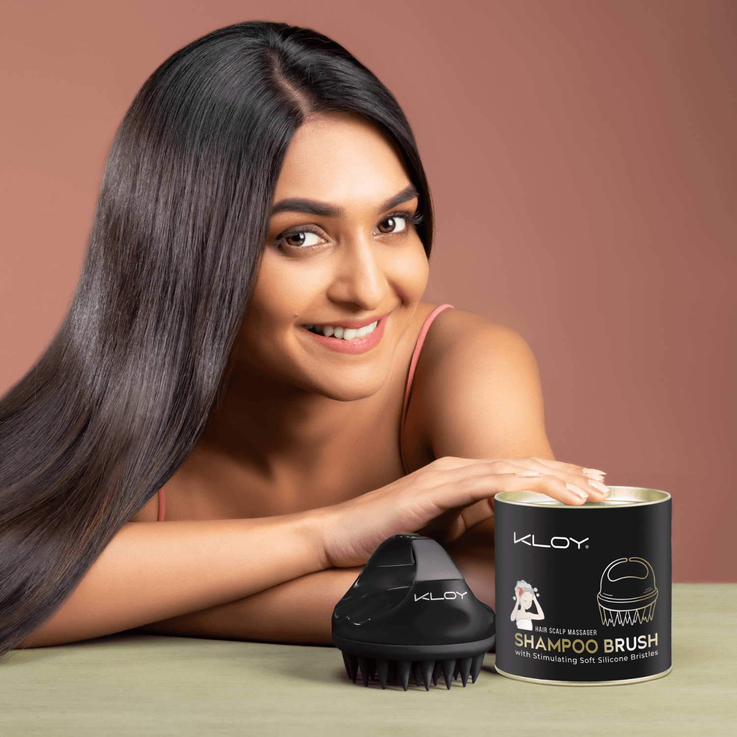 Combo of Kloy Hair Massage Brush - Purple & Black