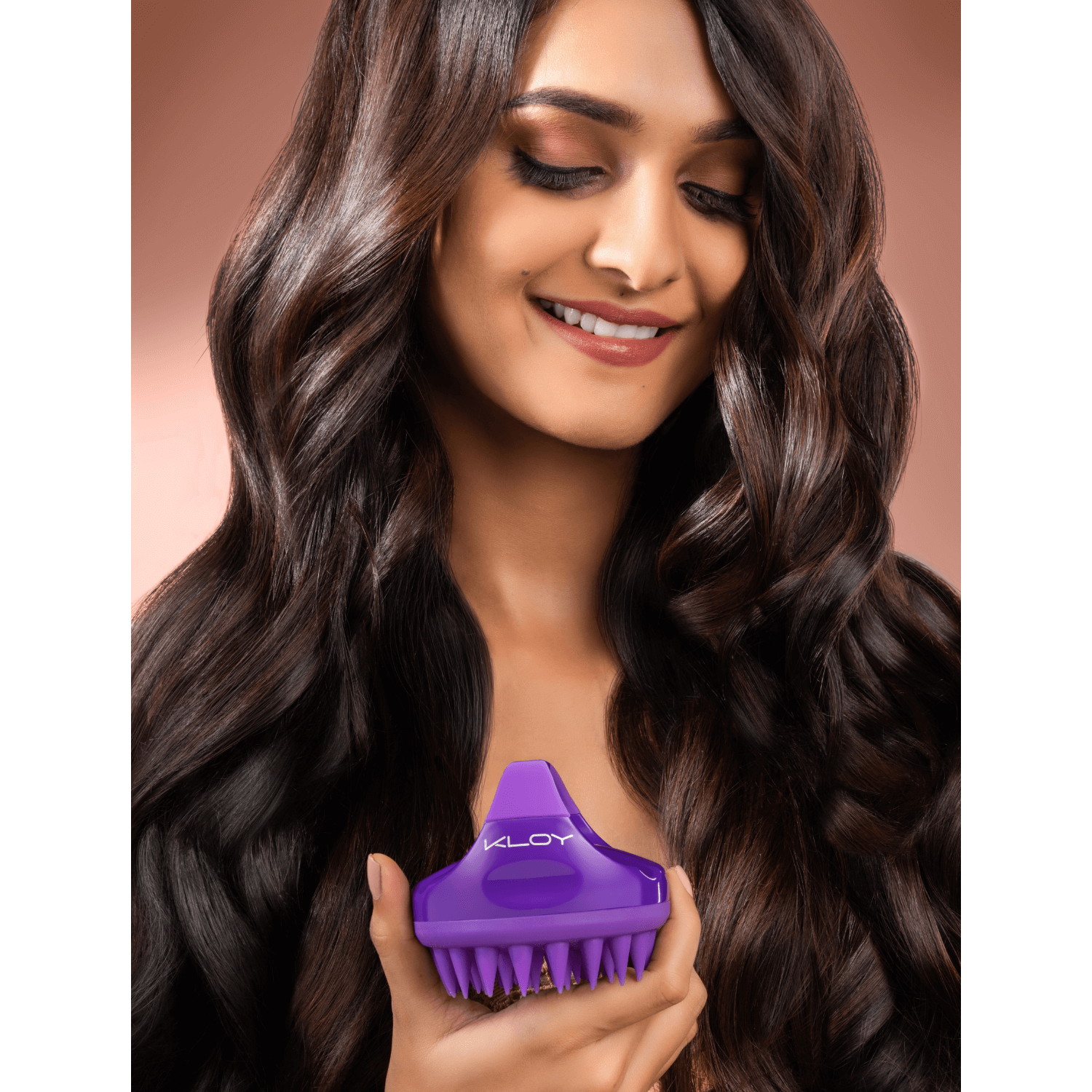 Combo of Kloy Hair Massage Brush - Purple & Black