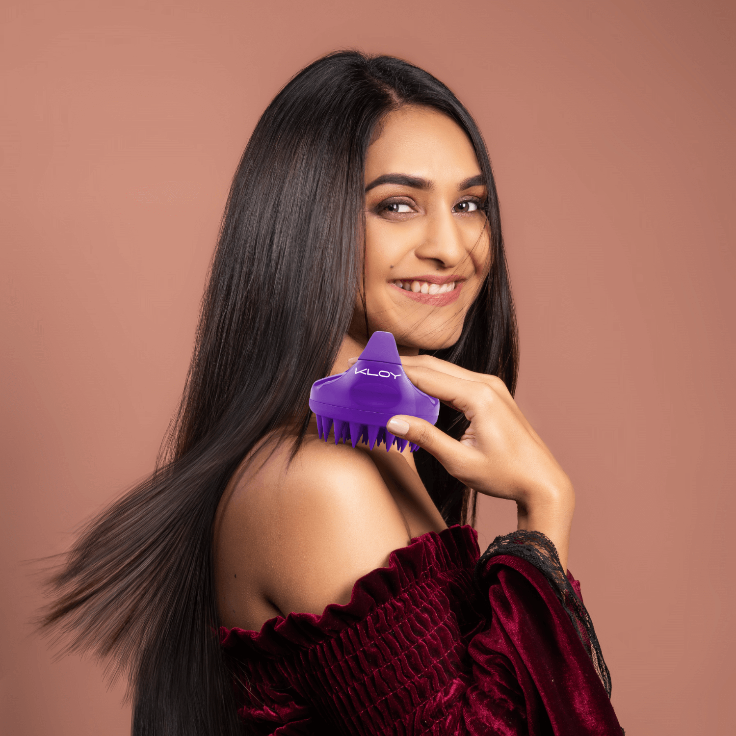 Combo of Kloy Hair Massage Brush - Yellow & Purple