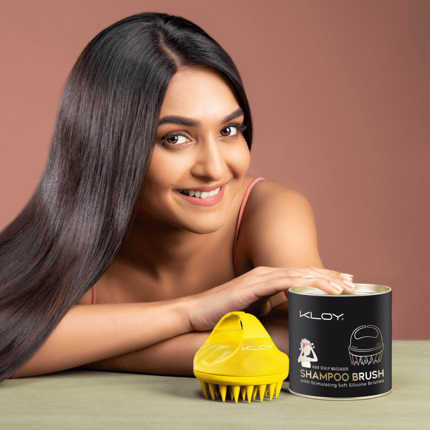 Combo of Kloy Hair Massage Brush - Yellow & Purple