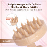 KLOY Round Hair Scalp Massager Shampoo Brush, Super Soft Bristles,  Anti-Dandruff-Textured Beige