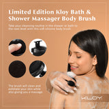 KLOY Bath & Shower Massager Body Brush With Soft Silicone Bristles (Black)