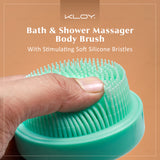 KLOY Bath & Shower Massager Body Brush With Soft Silicone Bristles (Green)