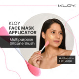 KLOY Silicone Face Mask Applicator & Lip Cleansing Brush Made With Ultra Hygienic Soft Silicone bristle for Gentle Exfoliation