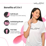 KLOY Silicone Face Mask Applicator & Lip Cleansing Brush Made With Ultra Hygienic Soft Silicone bristle for Gentle Exfoliation