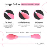 KLOY Silicone Face Mask Applicator & Lip Cleansing Brush Made With Ultra Hygienic Soft Silicone bristle for Gentle Exfoliation